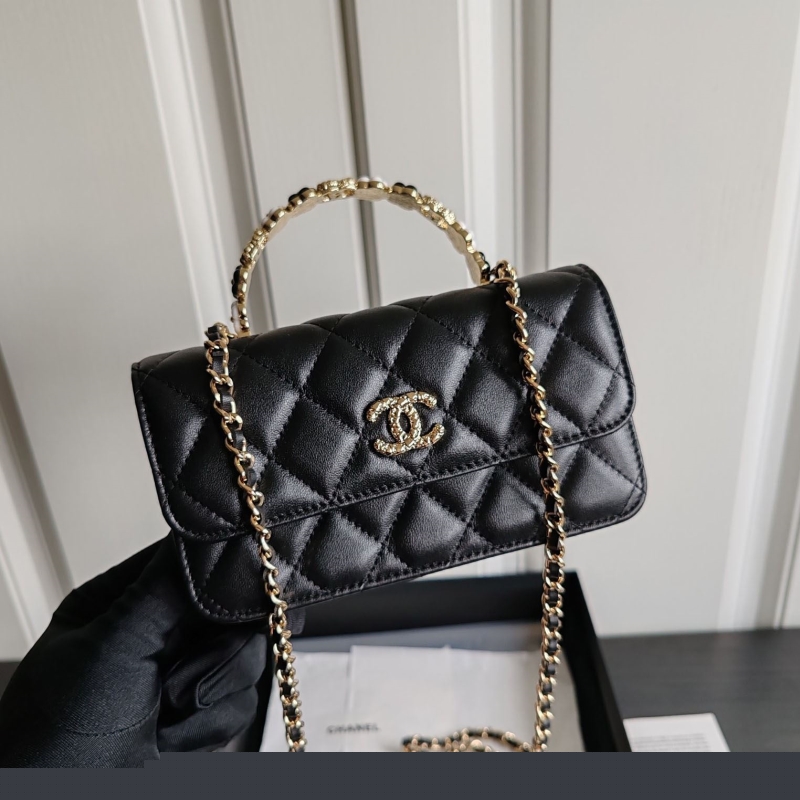 Ch*el top handle bags